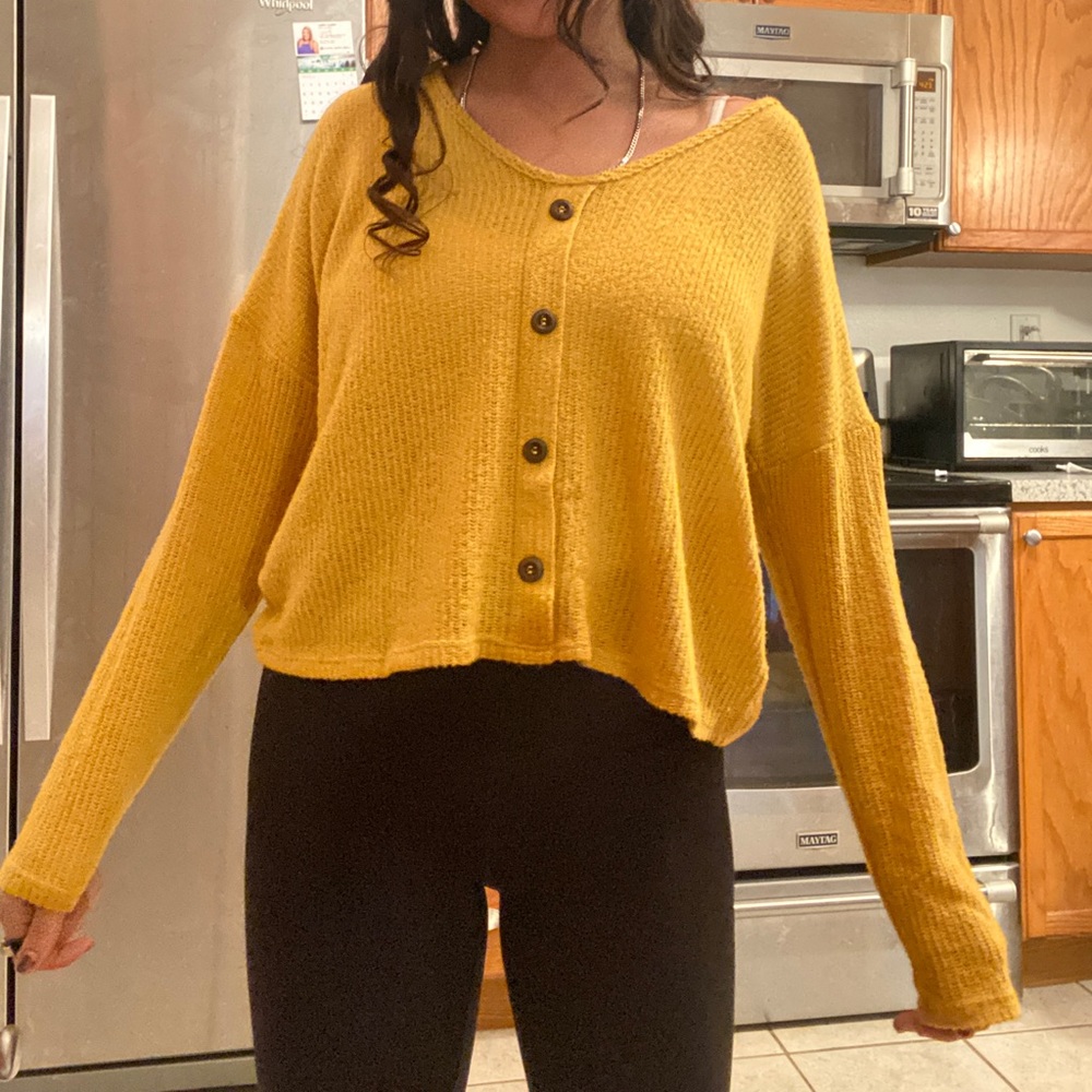 Yellow button up - Picture 2 of 2